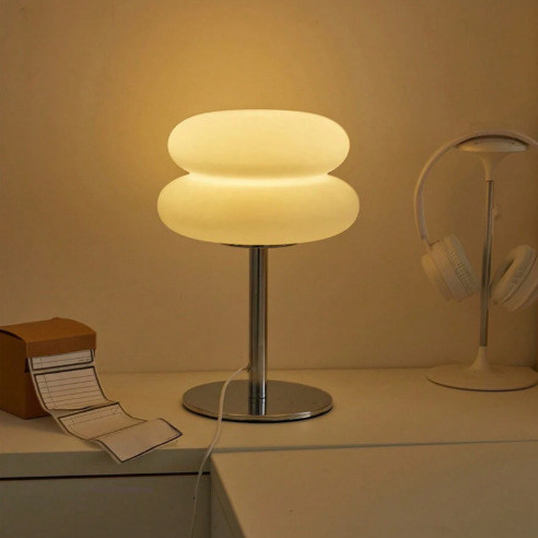 Vintage Macaron Glazen Tafellamp