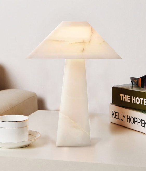 Luxe stenen tafellamp