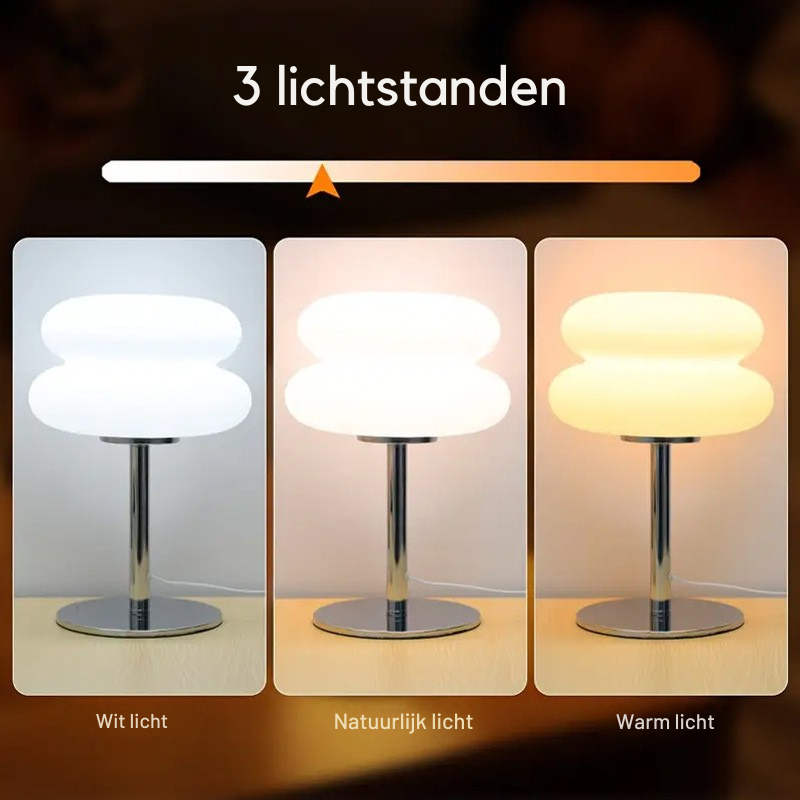 Vintage Macaron Glazen Tafellamp