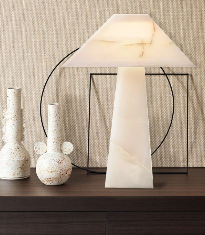 Luxe stenen tafellamp